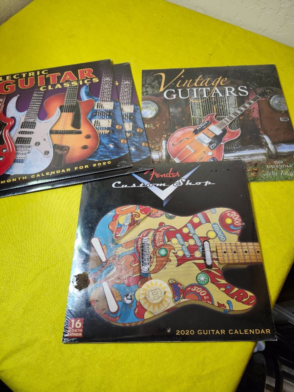 Lot of 4 Vintage Guitars 2020 Calendars